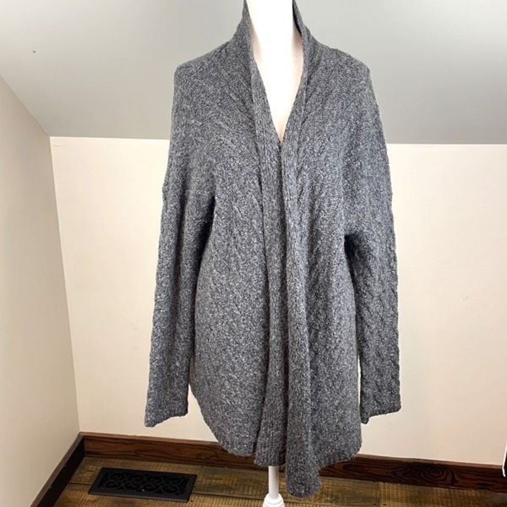 J. Jill Grey Knit Sweater Cardigan Size Small Women’s